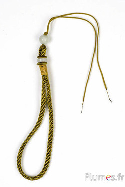 Snoer met een parel - lengte 280 mm - olijfolie